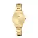 Reloj Qyq Mujer Qa47j010y Acero Dorado Dama + Estuche