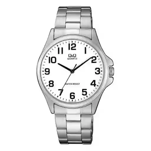 Reloj Qyq Qa06j204y Hombre Acero Plateado + Estuche