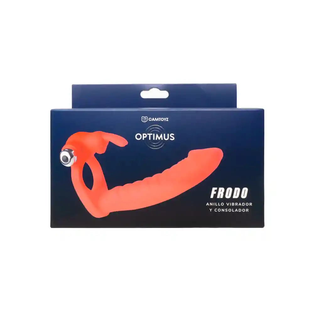 Anillo Vibrador Y Consolador Optimus Frodo Rojo Camtoyz