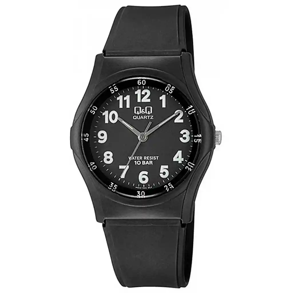 Reloj Para Mujer Qyq Vq04j004y Negro Deportivo + Estuche