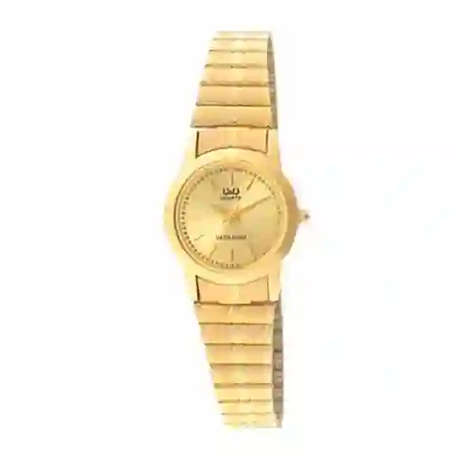 Reloj Para Mujer Qyq Q495j010y Dorado Acero + Estuche