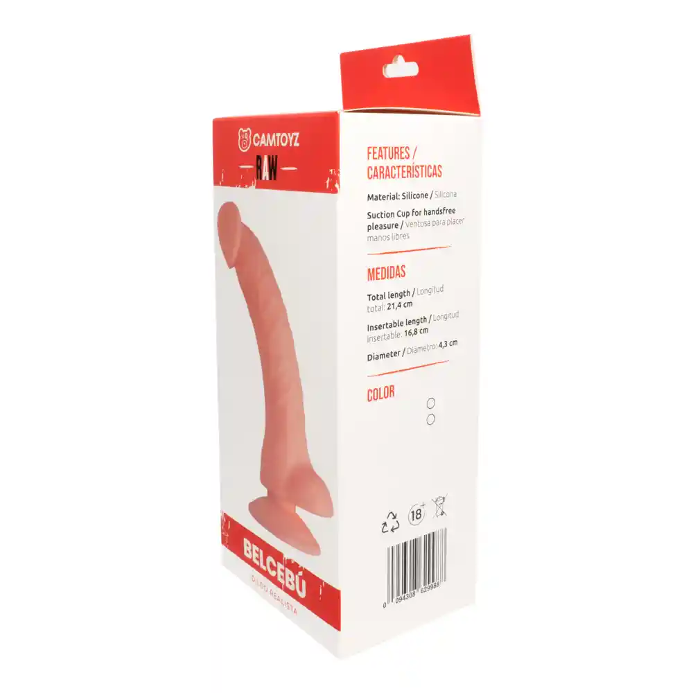 Dildo Realista Belcebú Chocolate 21.4 Cm Camtoyz