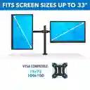Soporte De Brazo Doble Para 2 Monitores Con Giro