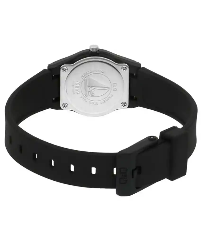 Reloj Para Mujer Qyq Vp47j011y Negro Deportivo + Estuche