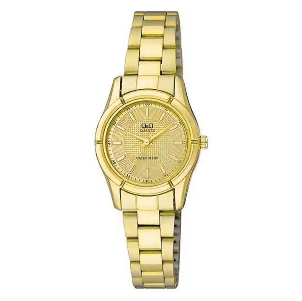 Reloj Mujer Qyq Q877j010y Dorado Acero Mujer + Estuche