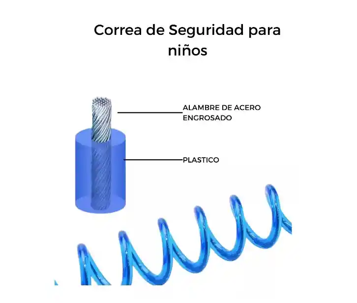 Correa Para Niños O Niñas De Seguridad Espiral 200 Cm