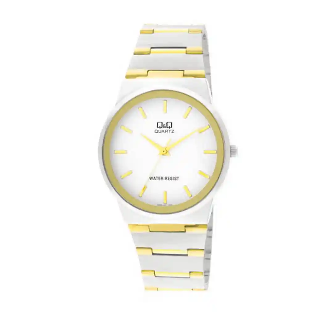 Reloj Qyq Q398-401y Bicolor Hombre Acero + Estuche