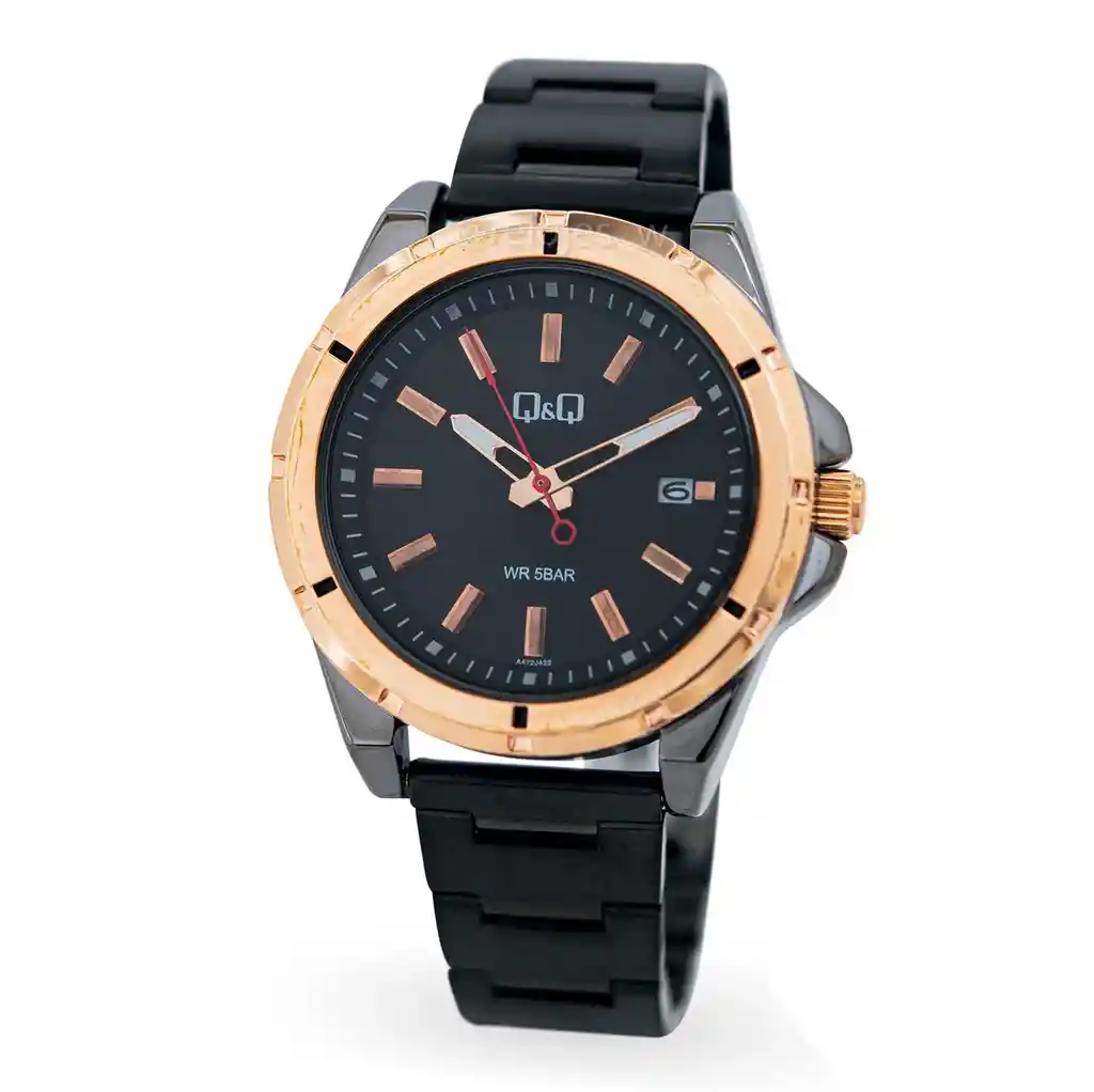 Reloj Qyq Hombre Casual A472j422y Calendario + Estuche