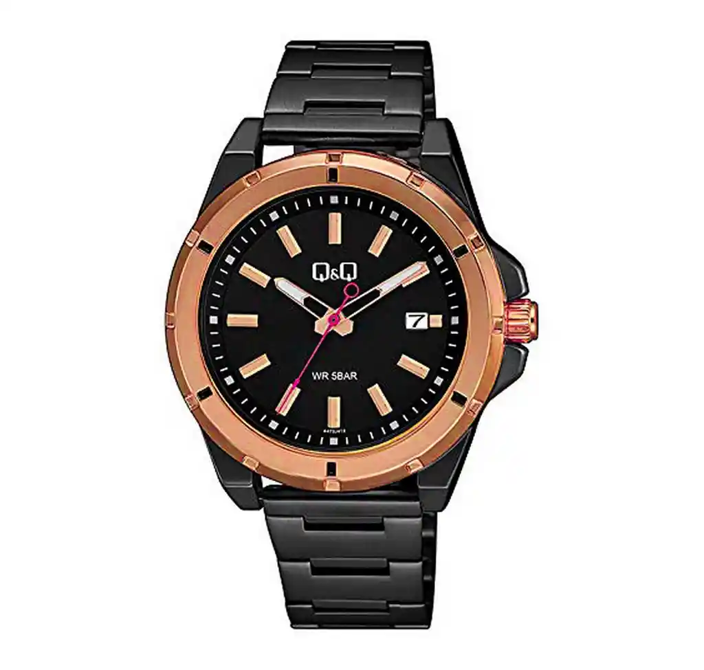 Reloj Qyq Hombre Casual A472j422y Calendario + Estuche