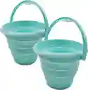 2 Baldes Caneca Plegable 5 Litros