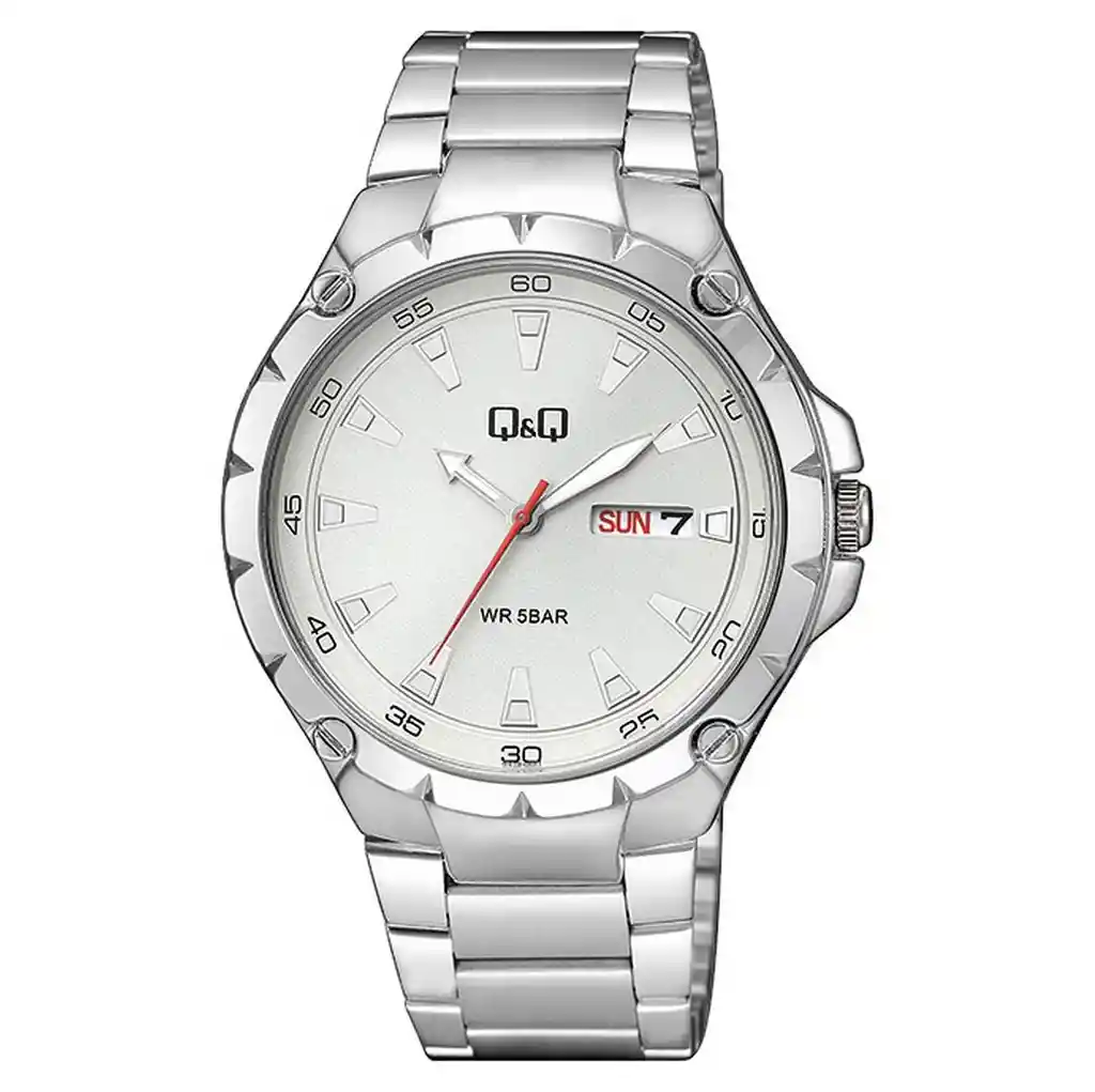 Reloj Para Hombre Qyq A216j201y Calendario + Estuche