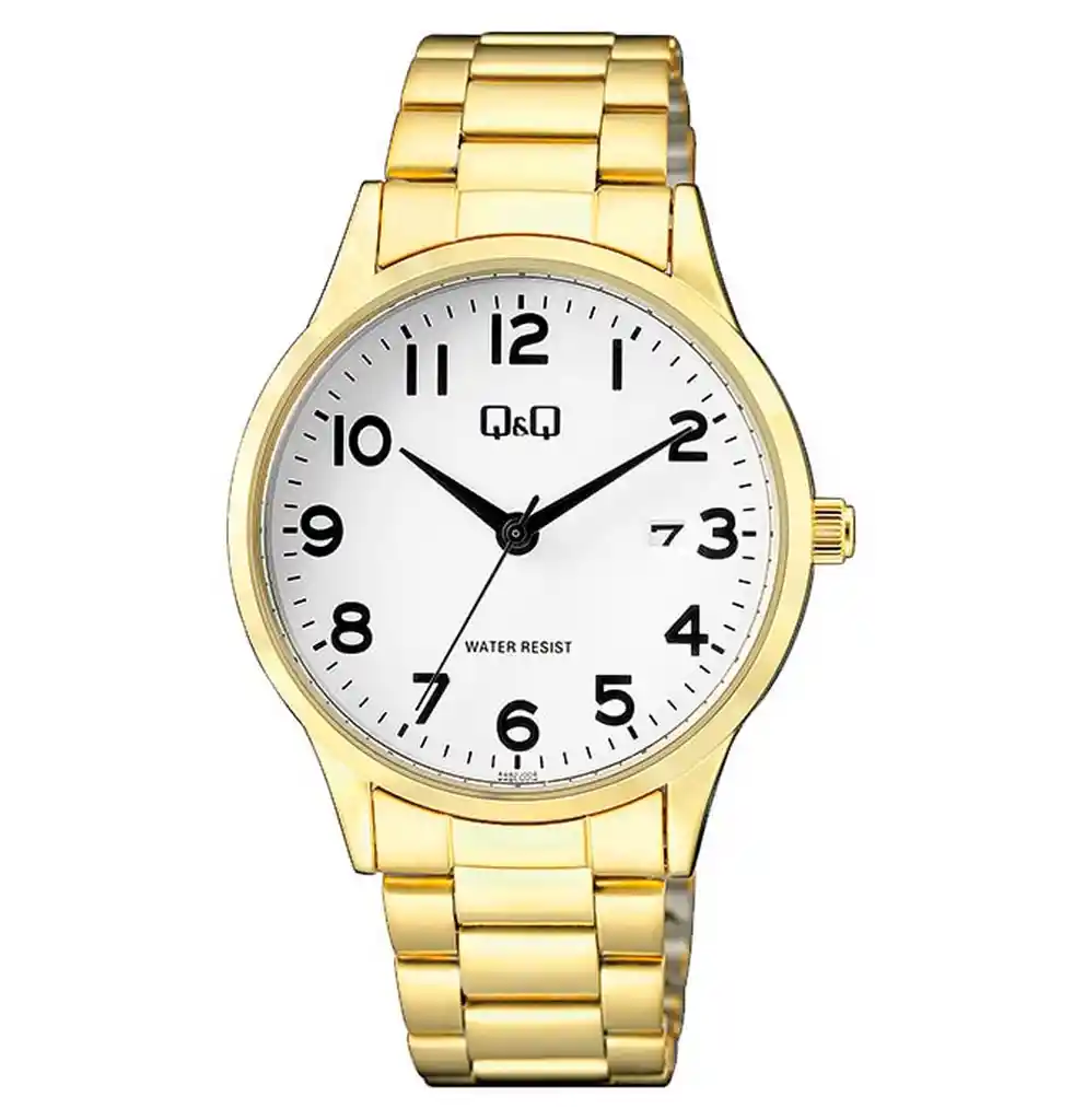 Reloj Qyq Analogo De Hombre A482j004y Acero + Estuche