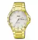 Reloj Para Hombre Qyq A216 A216j001y Dorado + Estuche