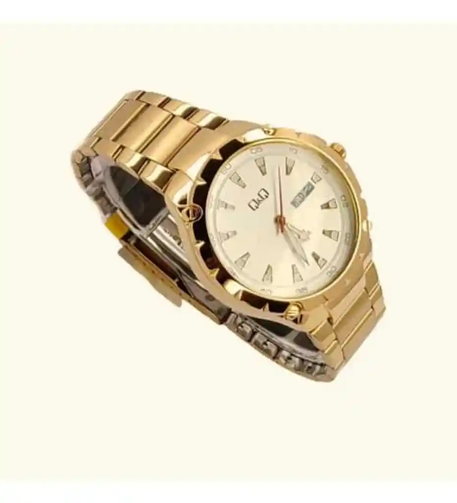 Reloj Para Hombre Qyq A216 A216j001y Dorado + Estuche