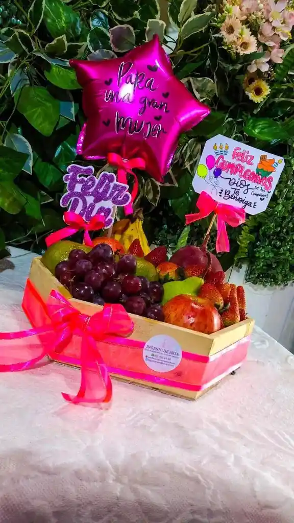 Anchetas-regalos-flores-chocolales-regalo Madres-cumpleaños-mamá-frutas