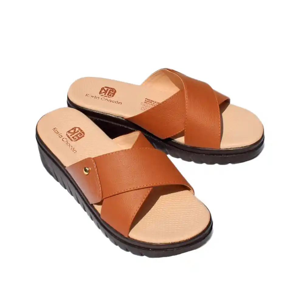 Calzado Zapato Mujer Casual Sandalia Dama Karla Chacon Emilse Miel35