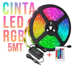 Cinta Led Rgb ( X5 Mts ) + Control + Adaptador