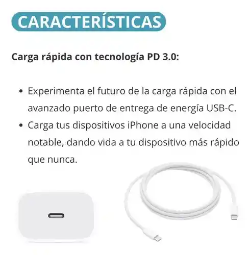 Cargador Iphone 15 Super Carga Rapida Alta Calidad Aaa 1:1