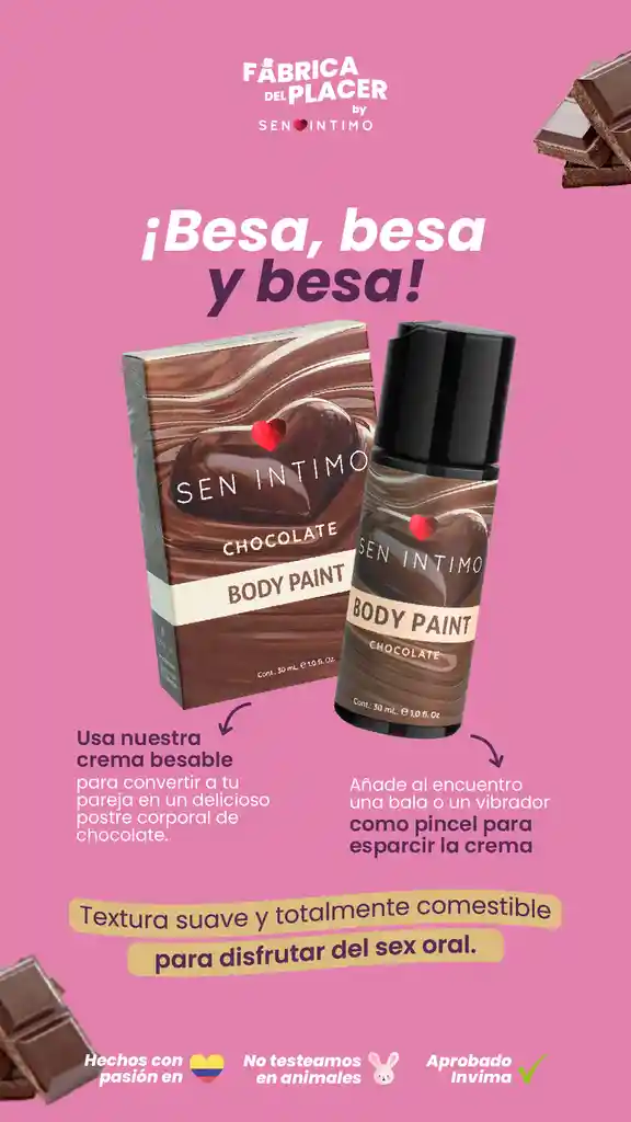 Body Paint Chocolate Sen Intimo X 30 Ml