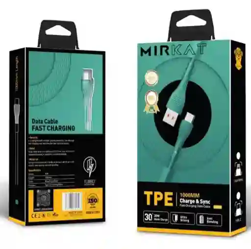 Cable Para Celular Carga Rápida 2.4a Mirkat V8