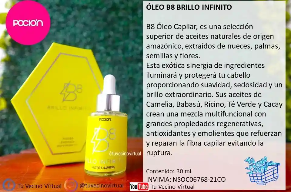 Mascarilla Ancestral, Tratamiento Acondicionador Y Oleo Brillo Infinito La Pocion