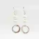 Aretes Colgantes De Plata Y Perlas