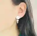 Aretes De Plata Con Perlas Color