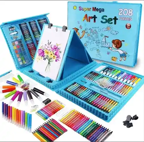 Set Kit De Arte Dibujo Colores Para Niños Maleta X208 Piezas