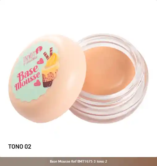 Base Cremosa De Maquillaje Mousse Trendy Cobertura Media-ligera Tono 02