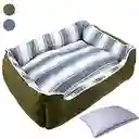 Cama Grande Para Perros Acolchada Lavable Impermeable + Almohada
