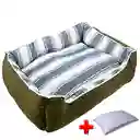 Cama Grande Para Perros Acolchada Lavable Impermeable + Almohada