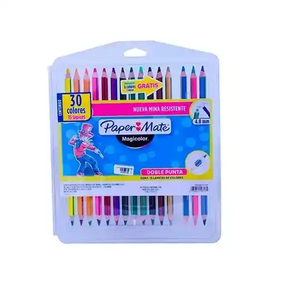 Lapices De Colores Doble Punta Paper Mate X 15 Lapices 30 Colores