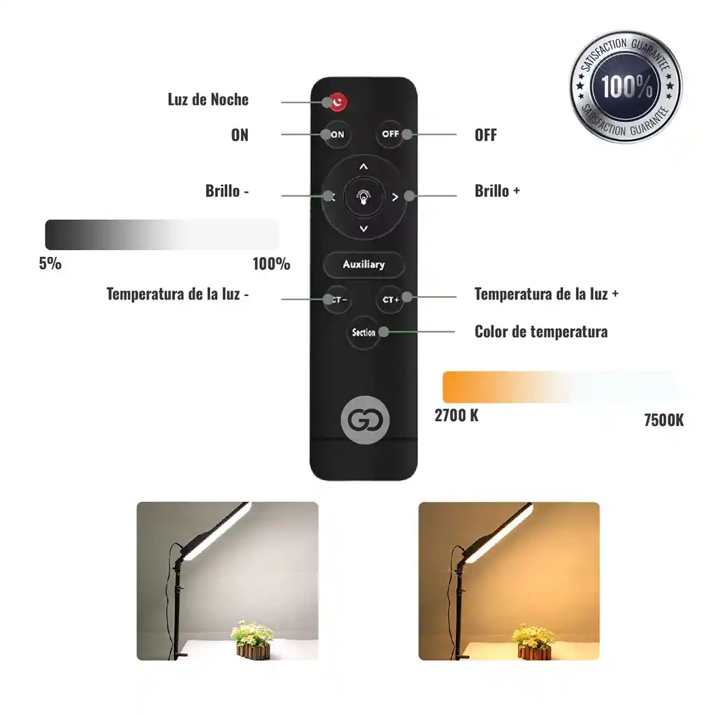 Panel Luz Profesional Control Remoto Trípode 3500w Dimeable