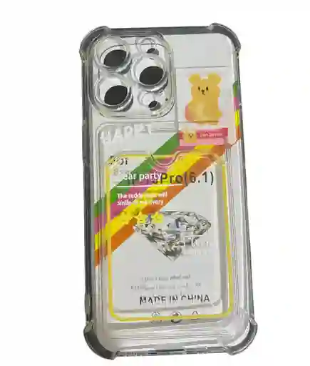 Funda Case Transparente Para Iphone 13 Pro Oso