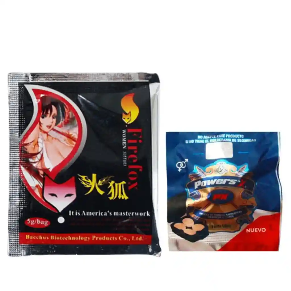 Kit Power Sex Potencializador Sexual Un Sachet X 4 Pastillas + Potenciador Sexual Femenino Firefox