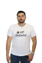 Camiseta Básica Estampada Blanca Talla Xxl