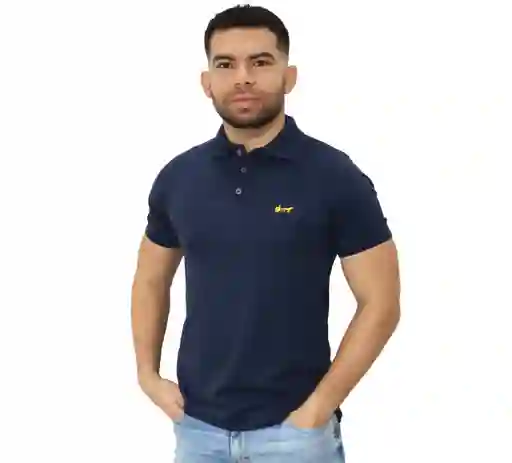 Camiseta Tipo Polo Azul Talla S