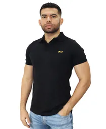 Camiseta Tipo Polo Negra Talla L