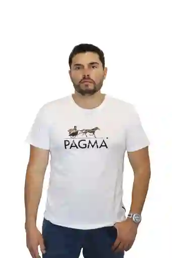 Camiseta Básica Estampada Blanca Talla M