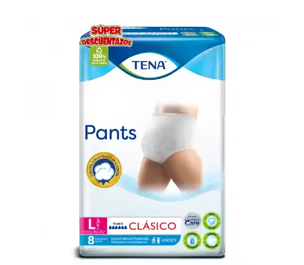 3 Interiores Tipo Pañales Tena Pant Clasico Talla L