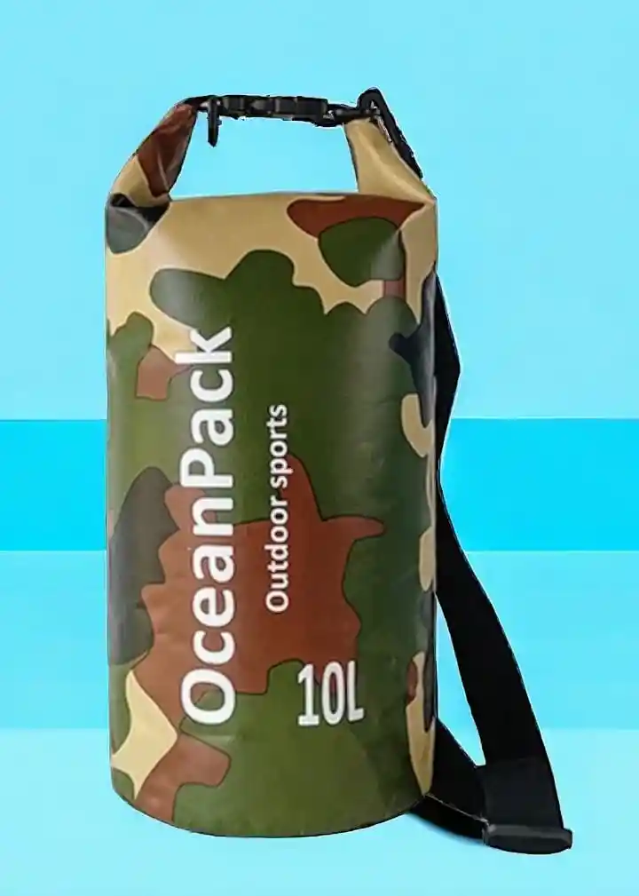 Bolsa / Maletin Impermeable 10 Litros, Camuflaje, Buceo, Bolsa Seca De Almacenamiento