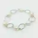 Pulsera De Plata Con Perlas Naturales