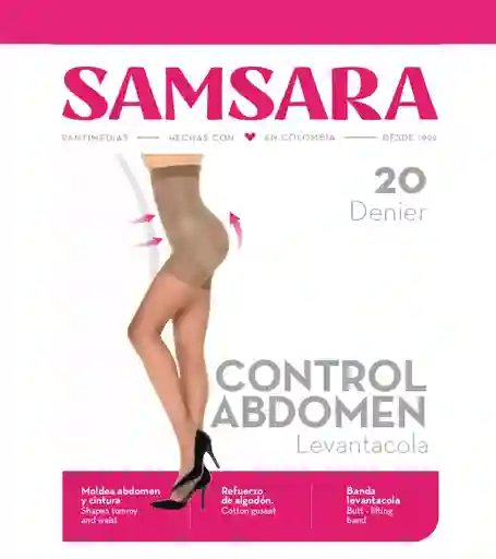 Medias Veladas Samsara Control Abdomen Color Canela Talla L