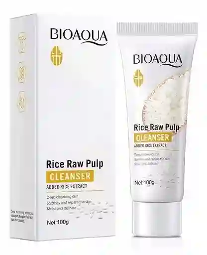 Limpiador Pulpa Cruda De Arroz Bioaqua Extracto De Arroz Añadido Piel De Limpieza Profunda Calma Y Repara La Piel Humedo Y Delicado 100g