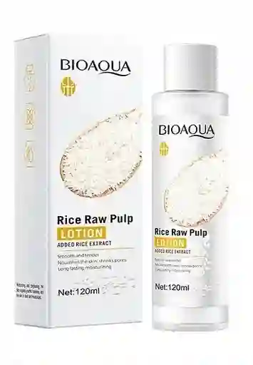 Locion Facial Pulpa Cruda De Arroz Bioagua Extracto De Arroz Añadido Nutre La Piel Reduce Los Poros Hidratacion Duradera 120ml