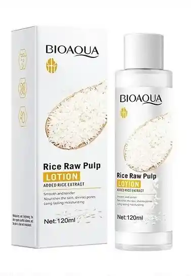 Locion Facial Pulpa Cruda De Arroz Bioagua Extracto De Arroz Añadido Nutre La Piel Reduce Los Poros Hidratacion Duradera 120ml