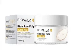 Crema Facial Pulpa Cruda De Arroz Bioaqua Extracto De Arroz Añadido Hidratante Y Nutritivo Absorbe Rapido No Es Pegajoso 50g