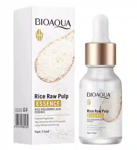 Serum Esencia De Pulpa Cruda De Arroz Bioaqua Acido Hialuronico De Arroz Mejora La Piel Fragil Nutre La Piel Reduce Los Poros Hidratacion Duradera 15ml