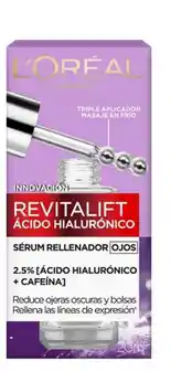 Serum Rellenador Ojos Loreal Paris Revitalift Acido Hialuronico 2.5% Acido Hialuronico+cafeina Reduce Ojeras Oscuras Y Bolsas 20ml