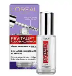 Serum Rellenador Ojos Loreal Paris Revitalift Acido Hialuronico 2.5% Acido Hialuronico+cafeina Reduce Ojeras Oscuras Y Bolsas 20ml